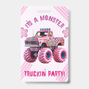 Badge C'est une photo personnalisée de fête de Monster T