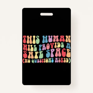 Badge Cet Homme Fournira Un Espace Sécurisé Gay LGBTQ