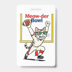 Badge Champion du Meow-der Bowl Chat de football américa