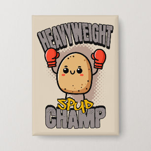Badge Championnat de boxe de pomme de terre poids lourd