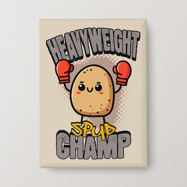Badge Championnat de boxe de pomme de terre poids lourd  (Recto)