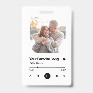 Badge Chanson Personnalisée Chanson Favorite Chanson Une