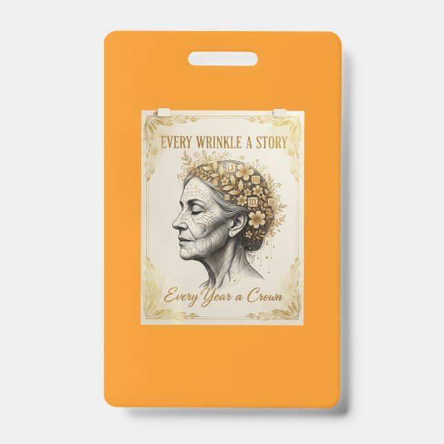 Badge Chaque ride une histoire, chaque année une couronn (Avant)