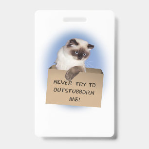 Badge Chat dans une boîte