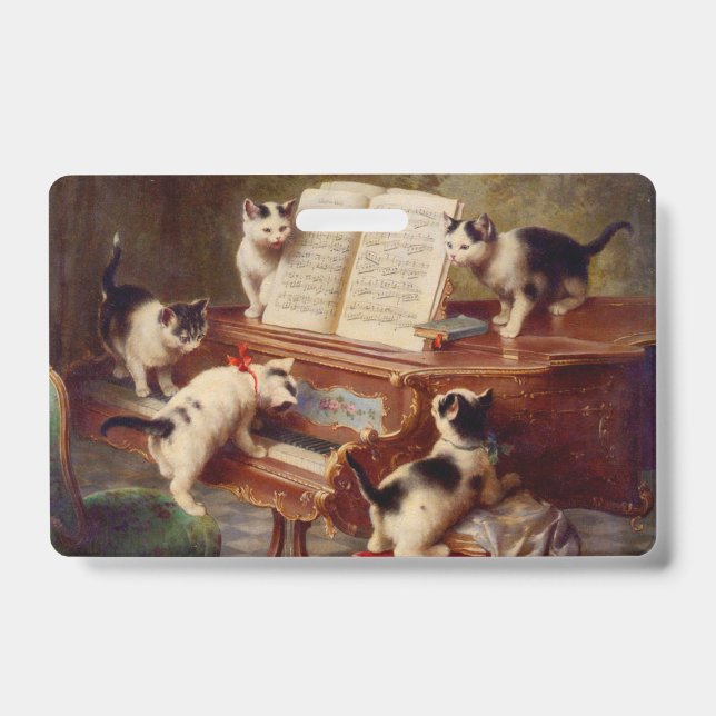 Badge Chatons et piano (Avant)