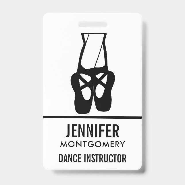 Badge Chaussures de ballet noires mignonnes en pointe (Avant)