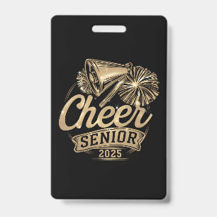 Badge Cheer Senior 2025 Pom-pom girl Graduation Classe D