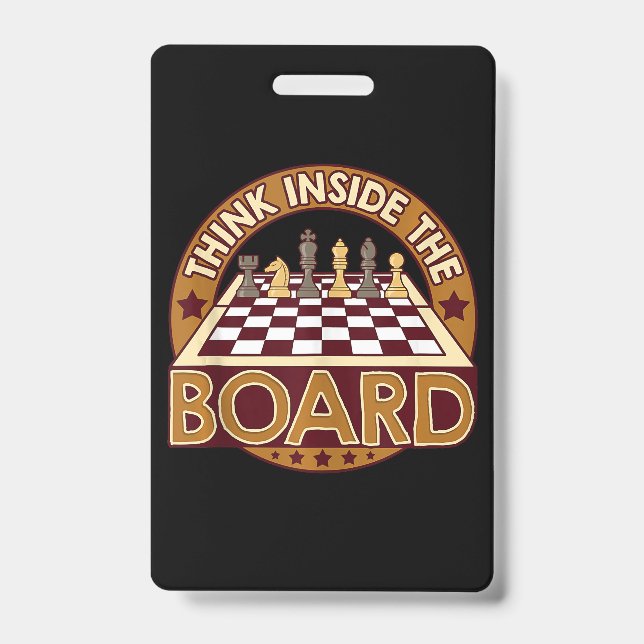 Badge ChessBoard Citation Joueur d'échecs Penser Jeu Boa (Avant)