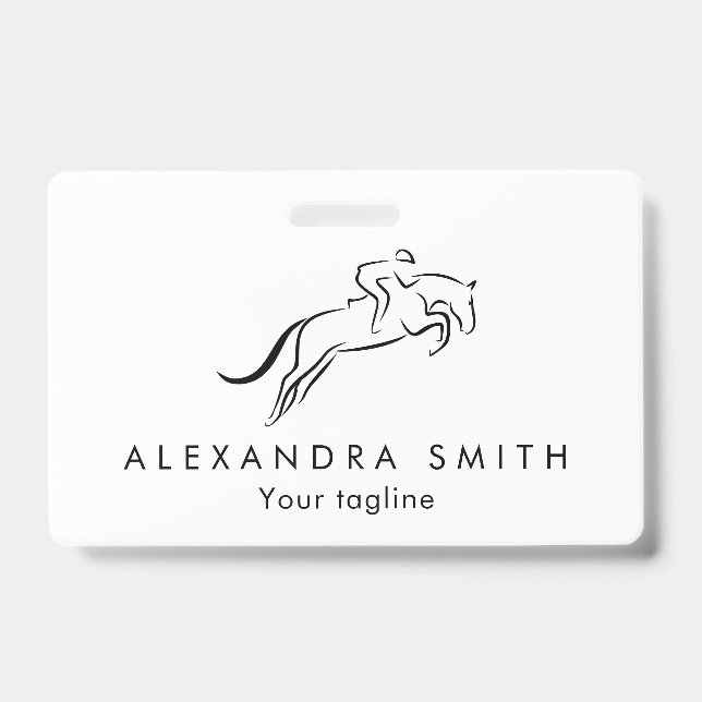 Badge Cheval de saut | Équitation | Éleveur de chevaux (Avant)