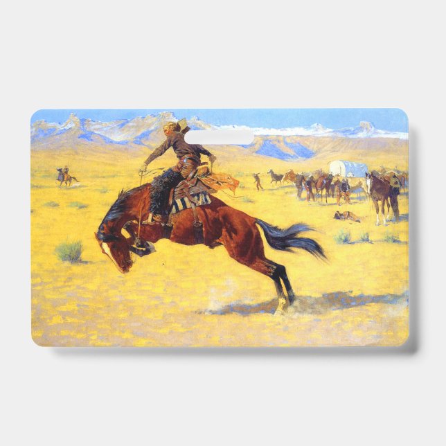 Badge Cheval et cowboy de Remington Old West (Avant)