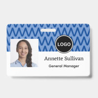 Chevron Bleu | Logo de l'entreprise & Code-barres 