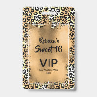 Chic Leopard Sweet 16e Anniversaire Invitation VIP