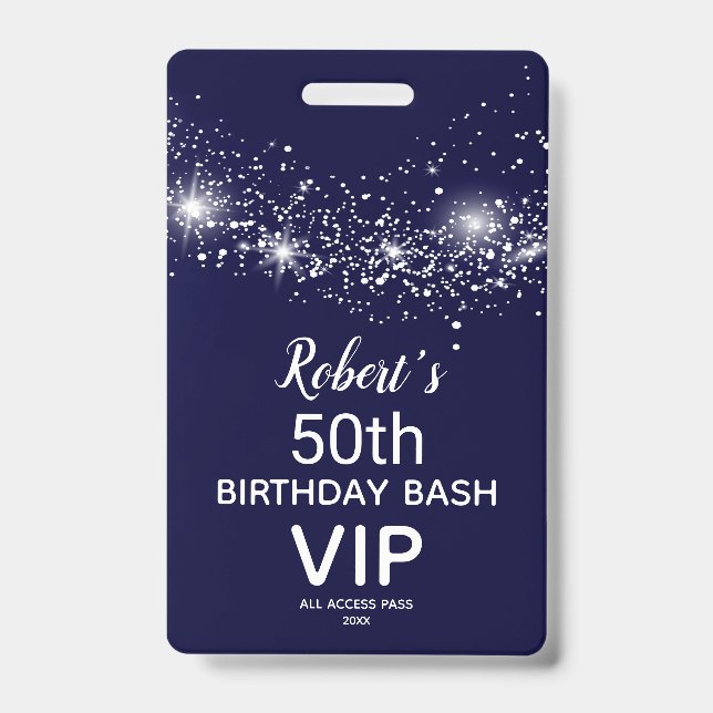 Badge Chic Stars sur Navy Sky Birthday VIP Pass (Avant)