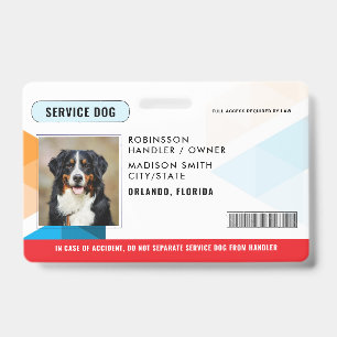 Badge Chien d'assistance personnalisé