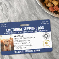 Chien de Service Bleu Marine 2 Logo & Photo ID
