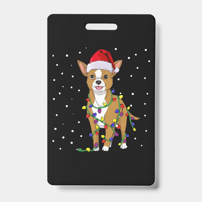 Badge Chihuahua Christmas Chien (Avant)