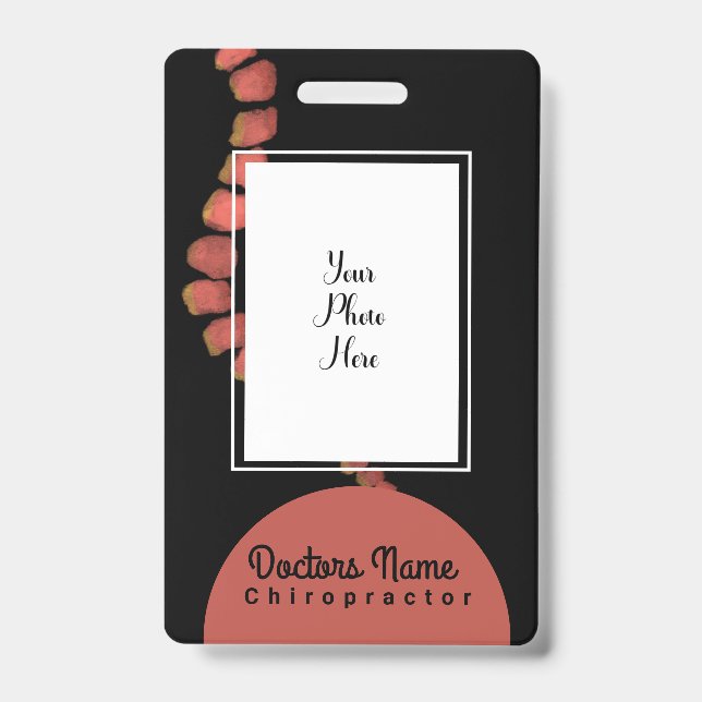 Badge Chiropractor Chiropractor Aquarelle Spine (Face)