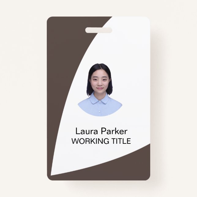 Badge Chocolat Brown personnalisé pour les employés de l (Devant)