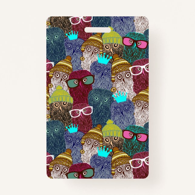 Badge Chouette dans la couronne (Devant)