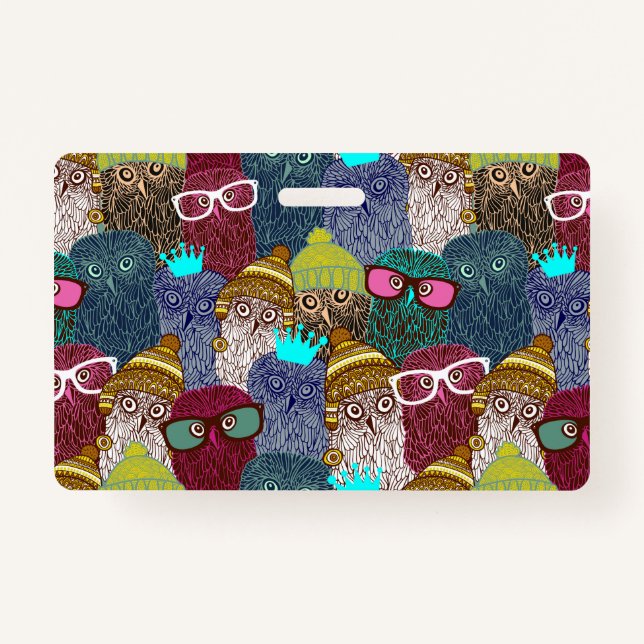 Badge Chouette dans la couronne (Devant)