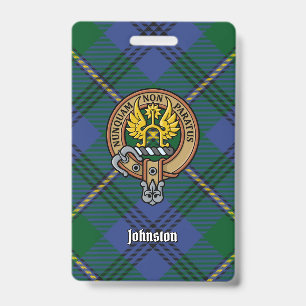 Badge Cimier du clan Johnston sur tartan