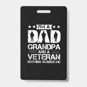 Badge Citations de grand-père Je suis un papa et un vé