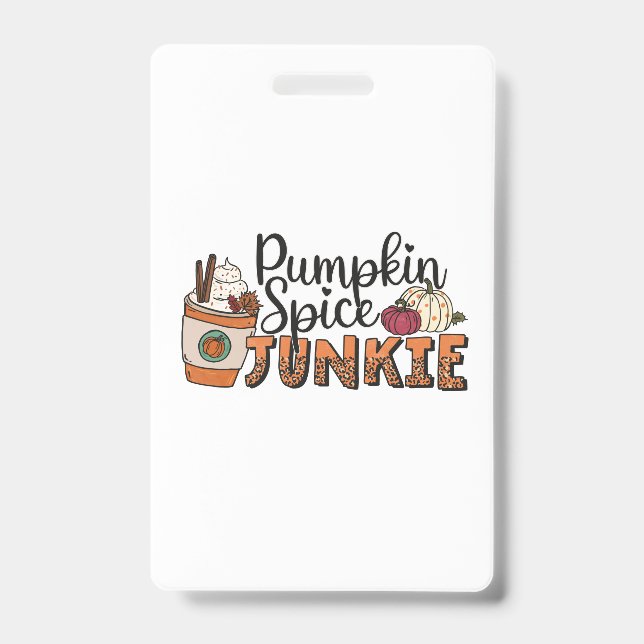 Badge Citrouille Spice Junkie Fall (Avant)