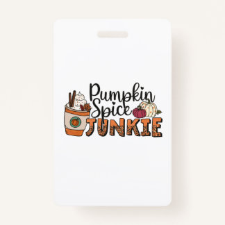 Badge Citrouille Spice Junkie Fall