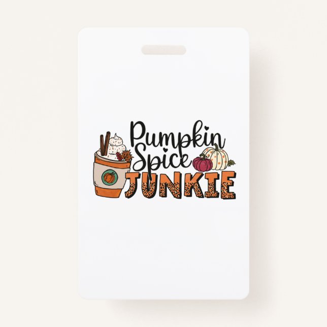 Badge Citrouille Spice Junkie Fall (Devant)