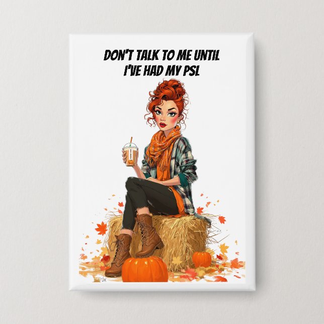 Badge Citrouille Spice Latte - Ms Sass (Recto)
