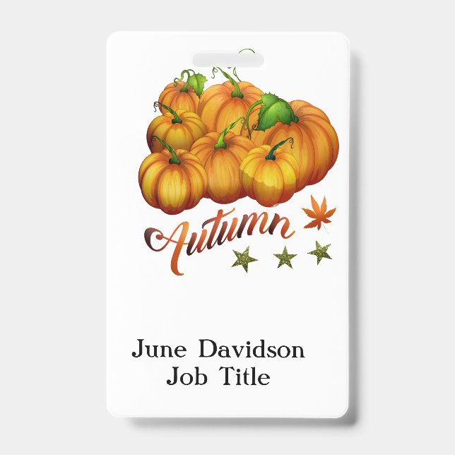 Badge Citrouilles d'automne       (Avant)