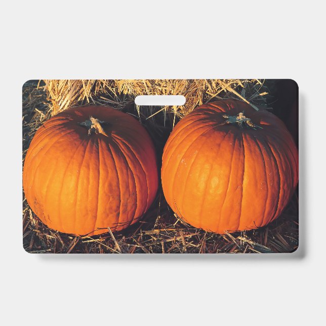 Badge Citrouilles jumelles vintage (Avant)