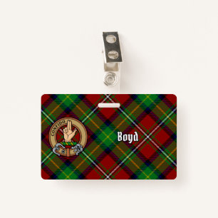 Badge Clan Boyd Crest sur Tartan