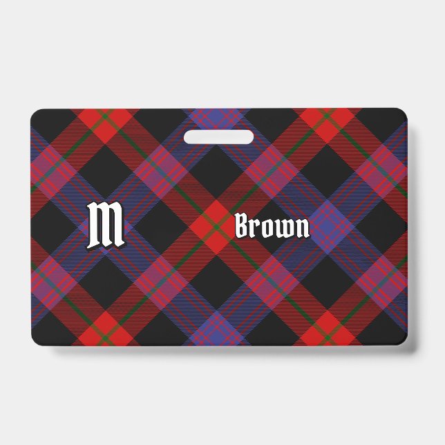 Badge Clan Brown Tartan (Avant)