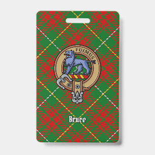 Badge Clan Bruce Crest sur la chasse Tartan