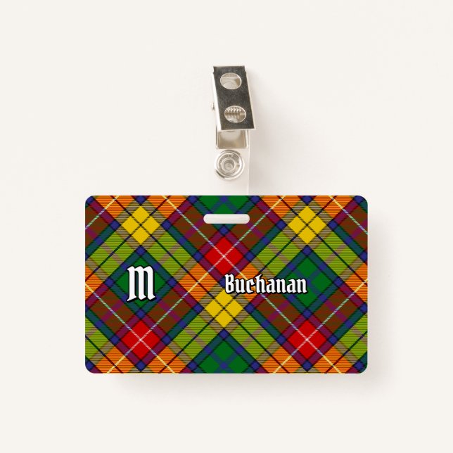 Badge Clan Buchanan Tartan (Devant avec clip)