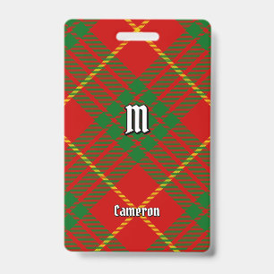 Badge Clan Cameron Tartan