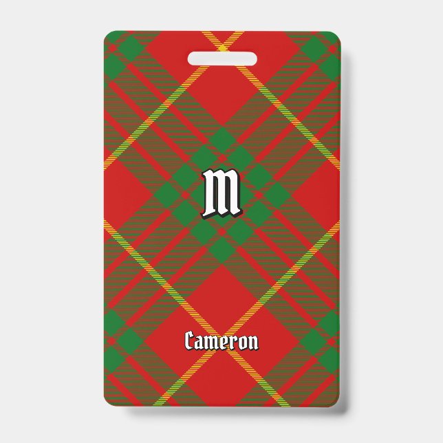 Badge Clan Cameron Tartan (Avant)
