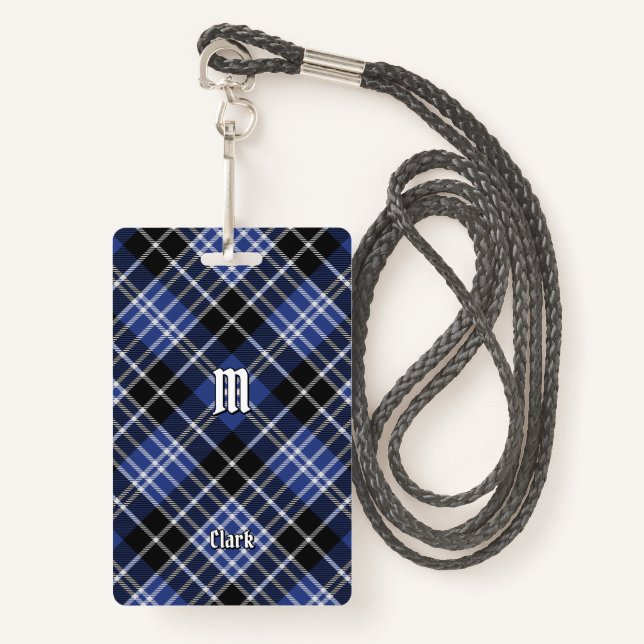 Badge Clan Clark Tartan (Devant avec lanière)
