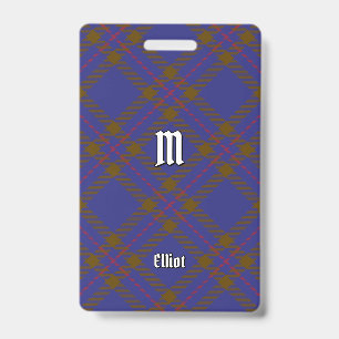 Badge Clan Elliot Insigne Tartan Moderne