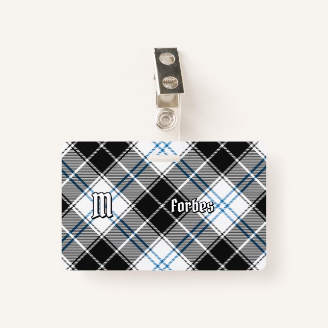 Badge Clan Forbes robe Tartan (Devant avec clip)