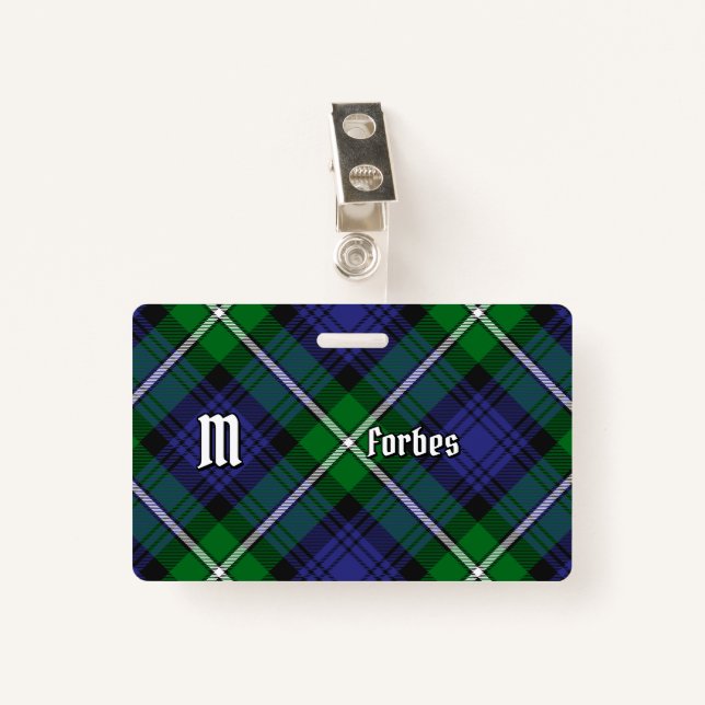 Badge Clan Forbes Tartan (Devant avec clip)
