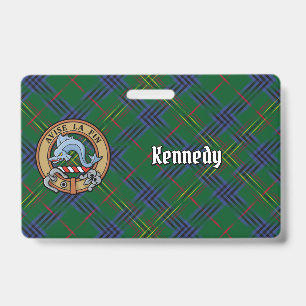 Badge Clan Kennedy Crest sur Tartan