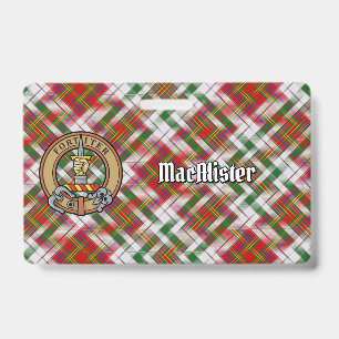 Badge Clan MacAlister Crest sur le tatan de robe