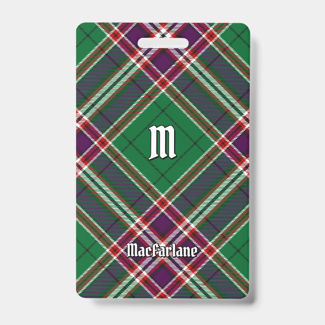 Badge Clan MacFarlane Chasse moderne Tartan (Avant)