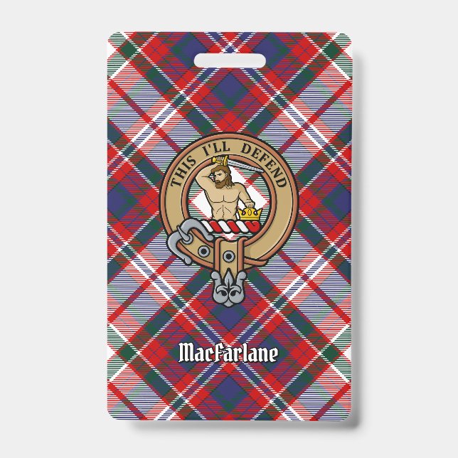 Badge Clan MacFarlane Crest sur le tatan de robe (Avant)