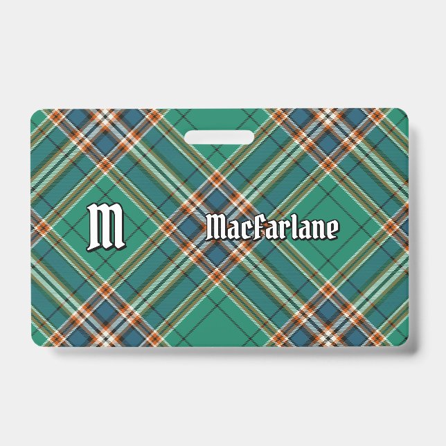 Badge Clan MacFarlane Tartan de chasse antique (Front)