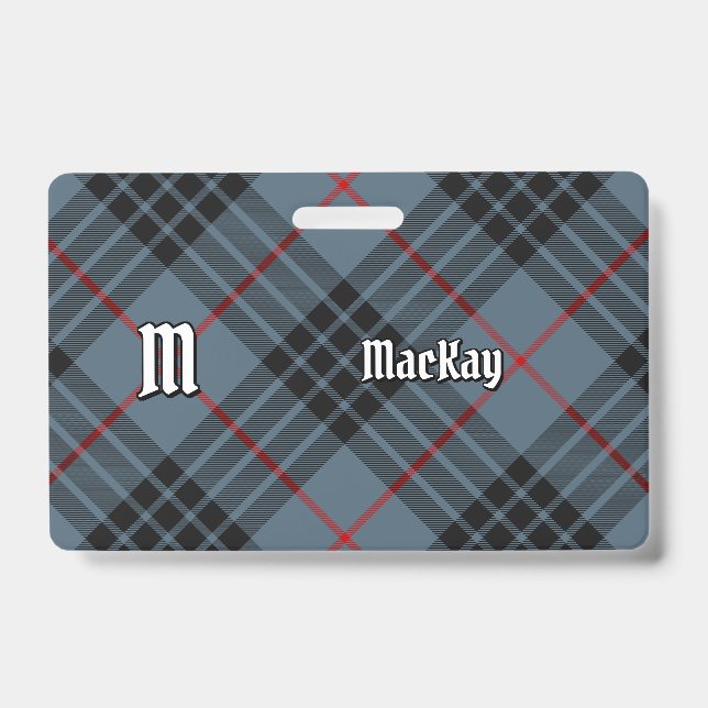 Badge Clan MacKay Blue Tartan (Avant)