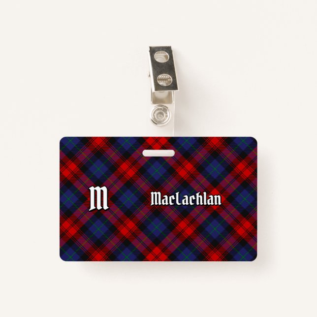 Badge Clan MacLachlan Tartan (Devant avec clip)