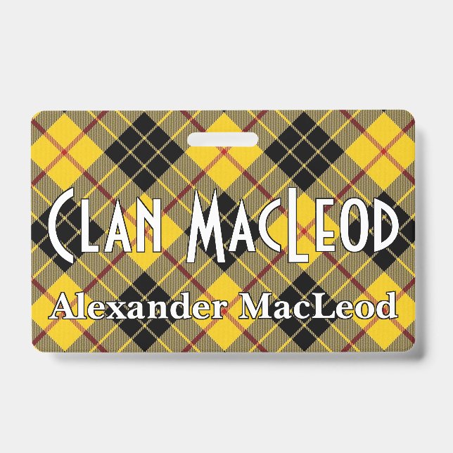 Badge Clan MacLeod de Lewis Tartan Snappy (Avant)